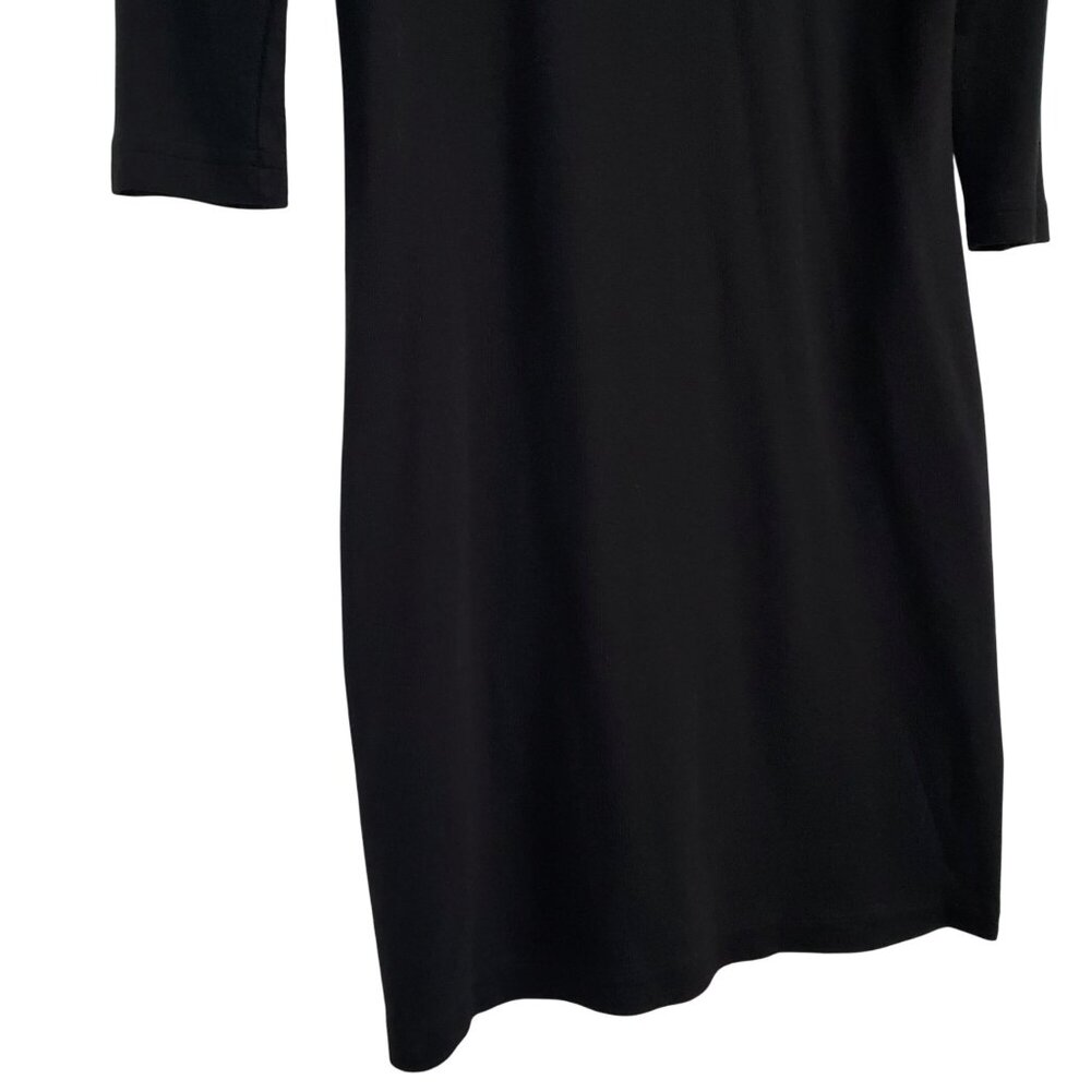 Horny Toad Women M Dress V Neck 3/4 Sleeve Stretch Knit Sweaterdress Minimalist - Picture 6 of 12